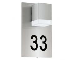 EGLO Hausnummernleuchte, Edelstahl, Integriert, Silber