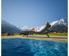 Destiny Liege Wave Bronze Stapelliege Polyrattan verstellbar Gartenliege