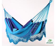 Doppel Hängematte Oceano mit Borte aus 100% Baumwolle Tuchhängematte von Denana