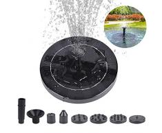 Solarbrunnen 2,5 W Kreis Solarwasserpumpe Schwimmender Brunnen Mit Batterieunterstützung, Schwimmende Solarbetriebene Brunnenpumpe, Für Vogelbad, Aquarium