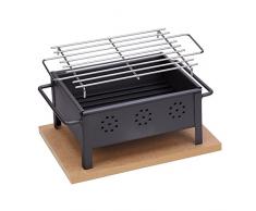 Sauvic 02905-Tischgrill mit Grillrost aus Edelstahl 25 x 20 cm.