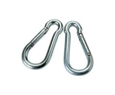 2 Karabinerhaken Karabiner Haken Schnapphaken 80x8mm V