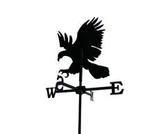 Svenska Wetterfahne Windfahne Windspiel Adler schwarz aus Stahl klein Höhe 76 cm