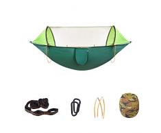 LISI 2 Personen Hängematte Geräumig Stab hängematte mit Moskitonetze Outdoor tragbar schnell trocknend für Terrasse Balkon Garten