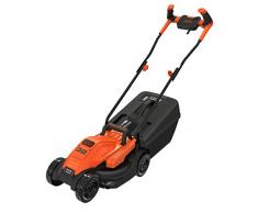 Black+Decker Elektro-Rasenmäher mit Fahrradlenker-Griff (1.200W, 32cm Schnittbreite, 3-fach axial Höhenverstellung, 35l Fangbehälter, ideal für kleine Gärten) BEMW451BH