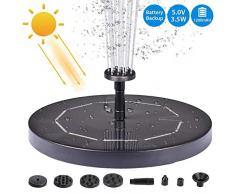 Solarbrunnen, 5V 3,5W Solarwasserpumpe Mit 6 Effekten, Maximale Sprühhöhe 31,50 Zoll, Ues-Lebensdauer ≥10000 Stunden, Freistehend Schwimmend Mit Wasserstandsüberwachung Solarbrunnenpumpe