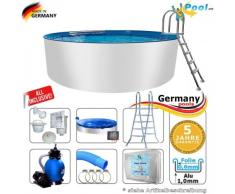 Alupool 6,00 x 1,50 Set Pool Rundpool 6 m Schwimmbecken 6,0 x 1,50 Swimmingpool Rundbecken rund Pools Aufstellpool Gartenpool Einbaupool Aufstellbecken 600 cm Set Aluminium Komplettset