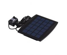 Decdeal Bürstenlose Solar Teichpumpe Solar-Brunnen Wasserpumpe mit Solarpanel 9V 2.5W 200L / H