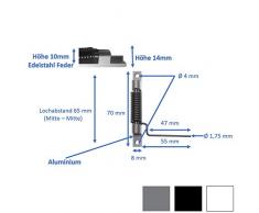 Schliesser, Feder, Federschliesser Fliegengittertür als Ersatzteil oder Zubehör für Insektenschutztür oder Fliegentür Rückholfeder ... (Schwarz-Braun)