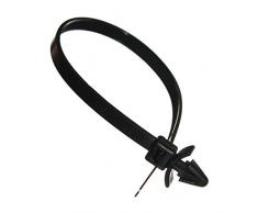 12x Kabelbinder CLIP Schlauchhalter HiFi-Umbau Schwarz 180mm Clipse Halterung Ringhalter Otto-Harvest