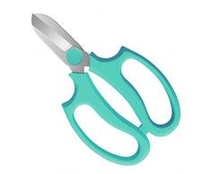 Housolution Floral Schere, Premium Stahl Gartenschere Pflanzenschere Schneider für Blumen Obst Blatt Zweige Trimmen Werkzeug für die Gartenarbeit Blumenschmuck, Türkis