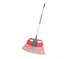 Alterra Tools 3-in-1 Laubbesen mit abnehmbarem, weichem Griff für Hinterhof, Gartenpflege, rot, grau