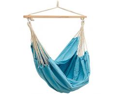 AMANKA Extra-sicher XXL Hängesessel 185x130 Indoor Hängematte Hängeschaukel Blau