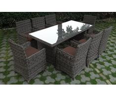 Baidani Garten Essgruppe Rundrattan, Liberty Select, braun, 298 x 188 x 93 cm, 13d00001.90006