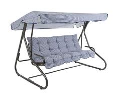 PATIO 3-Sitzer Hollywoodschaukel Milano 170 cm Gartenschaukel Sonnendach Sitzpolster Klappbar Liegefunktion H033-01PB