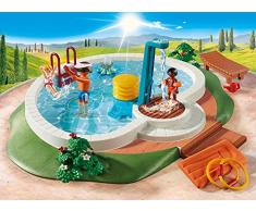 PLAYMOBIL Family Fun 9422 Swimmingpool mit Pump-Dusche, Ab 4 Jahren