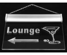 ADV PRO j684-b Lounge Cocktails Glass Arrow Bar Neon Light Sign Barlicht Neonlicht Lichtwerbung