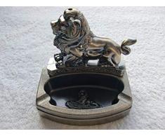 ZHOUBINBIN Der Big Lion Aschenbecher Mit Feuerzeugen Mit Offener Flamme, Tischfeuerzeugen Aus Hochwertigem Metall, Herrengeschenken Für Die Loungebar Im Restaurantraum