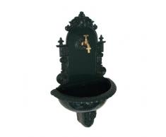 DEGAMO Wandbrunnen Tirol aus rostfreiem Aluguss, dunkelgrün. Voll funktionsfähig