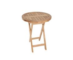 La Casa di Caesar Teakholz Bistrotisch Riva rund Teak Tisch Klapptisch Gartenmöbel Teakmöbel Gartentisch