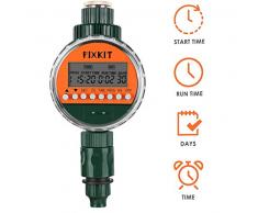FIXKIT Bewässerungscomputer, IP68 Wasserdichter mit LCD Bildschirm, Bewässerungsprogramme bis zu 30 Tagen zur Blumenbewässerung, Rasenbewässerung