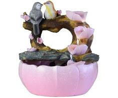 Bürodekoration Indoor Elektronik Brunnen Tischbrunnen Zimmerbrunnen Retro Garten Feng Shui verwandelt Wasser Brunnen Dekoration Portable Desktop Dekoration Meditation Wasserfall Landschaft Wasserbrunn