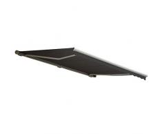 Mendler Elektrische Kassetten-Markise T122, Vollkassette Volant 4x3m ~ Polyester Anthrazit