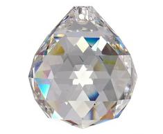 Kristallset 5 tlg. Mandel 20-50mm Crystal 30% PbO ~ Feng Shui Suncatcher Regenbogenkristall