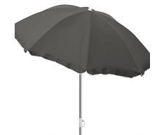 Mojawo Strandschirm Sonnenschirm Strandschirm anthrazit Schirm Gartenschirm knickbar Polyester anthrazit Ø1,80m UV Schutz