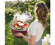 LotusGrill Kohlegrill Serie 435 XL, Zitrus, 43,5 x 35 x 25,7 cm, Rot