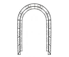 terracotta24 Rosenbogen Rund aus Metall stabil, Vollmaterial mit Edelrost, Rankgitter Breite 140cm Höhe 245cm