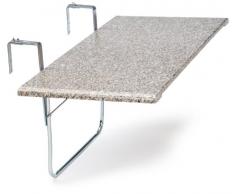 Videx 16402 Balkonklapptisch Terrazo Design 51x102cm rechteckig, marmoriert