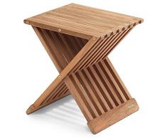 Klapphocker Teak massiv oder Couchtisch 40 cm