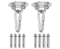 Colmanda Aufhängung Haken, 2er Pack Hängematte Haken Set Deckenhaken Deckenhaken Hängesessel für Schaukel Befestigung Hängematte Boxsack Liegestuhl