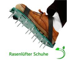 everso Rasenbelüfter Rasenlüfter Schuhe,Vertikutierer Rasen Nagelschuhe mit Verstellbare Gurte und Metal,Universalgröße Stachelschuhe für Rasen Hof