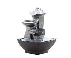 Liutao Zimmerbrunnen Desktop-Brunnen European Style Feng Shui Rad Kugelbrunnen Klein Dekoration Büro Glücklich Dekoration Crafts Kreative Zimmerbrunnen