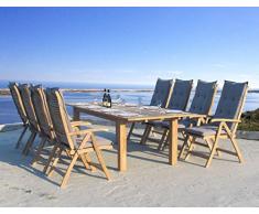 GRASEKAMP Qualität seit 1972 17tlg Teak Sitzgruppe Sitzgarnitur Essgruppe Gartengarnitur Gartenmöbel Gartenset Sand