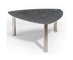 Studio 20 Bermuda Gartentisch 175x175x75 cm Granitplatte Granittisch Edelstahl Tischplatte Black Diamond satiniert