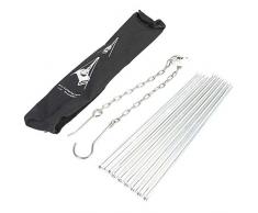 VGEBY Stativ Grills, Faltbare Grill Hängende Grills Hartes Aluminiumoxid Kochendes Stativ für Picknick Kampierende Reisende Wandern