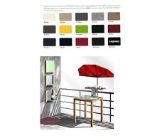 TAUPE TEFLON BESCHICHTETER - FÄCHERSCHIRM - SEHR HOHER UV-SCHUTZ - FÜR - REISE - OUTDOOR - FREIZEIT - Auch als Balkonschirm für Geländer rund oder eckig mit einem Ø bis 55 - 60 mm - Balkon Fächerschirm - STABIELO - Modell