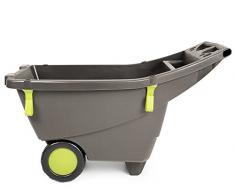 Ondis24 praktische extrem leichte stabile Schubkarre Gartenschubkarre 140 Liter in beige-braun aus Kunststoff sicherer Stand große Räder