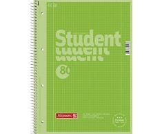 Brunnen 1067928152 Notizblock / Collegeblock Student Colour Code (A4 kariert, Lineatur 28, 90 g/m², 80 Blatt) grün