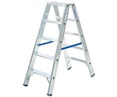 Stufen-DoppelLeiter, (Alu), Arbeitshöhe 2,7 m,Leiternhöhe 0,95 m, Stufenanzahl 2x4, Gewicht 5,1 kg