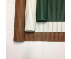 5,50€/qm Sichtschutzmatte Sichtschutz Doppelstab Kunststoffmatte Balkon Garten Sichtschutzzaun Windschutz PVC (300, Beige (eher Weiß))