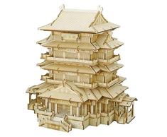 H0_V 3D Puzzle Tengwang Pavillon Architektur Holzpuzzle Denksport Modellbau Bausätze für Kinder Erwachsene DIY Puzzle Lernspielzeug , 303Teile