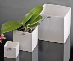 Porzellan Blumentopf Übertopf Blumenübertopf Porzellanblumentopf Würfel Quadrat 14 cm