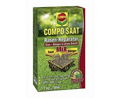 COMPO SAAT Rasen-Reparatur-Mix, Mischung aus Rasensamen und Rasendünger mit 3 Monate Langzeitwirkung, 1,2 kg, 50 m²