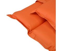 Nexos GL06031_SL2 2-er Set Liegen-Auflage Kopfkissen für Sauna Garten Terrasse aufrollbar orange,
