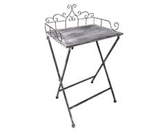 Beistelltisch Klapptisch aus Metall - Tisch für den Garten Blumenhocker Balkontisch- klappbar - Höhe 73 cm