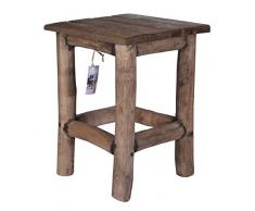 Meinposten. Hocker Sitzhocker Teak Holz Holzhocker Teakhocker Natur Beistelltisch eckig 30x40 cm